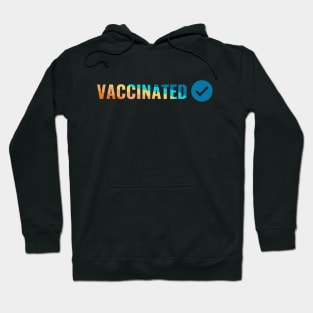 VACCINATED, Check Hoodie